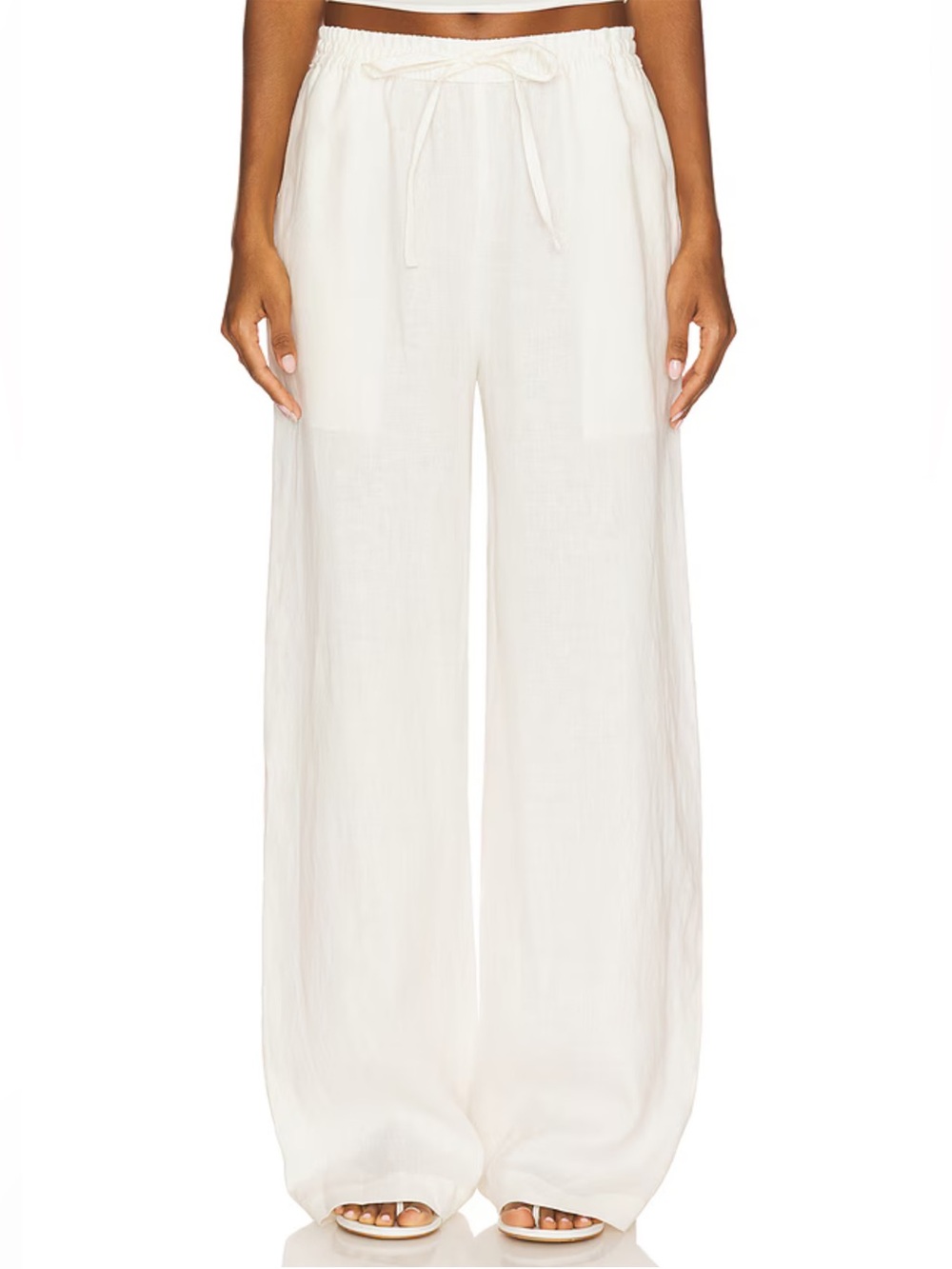 New without tags Enza Costa 100% undyed Linen Resort Pant.  Size 0 / XS